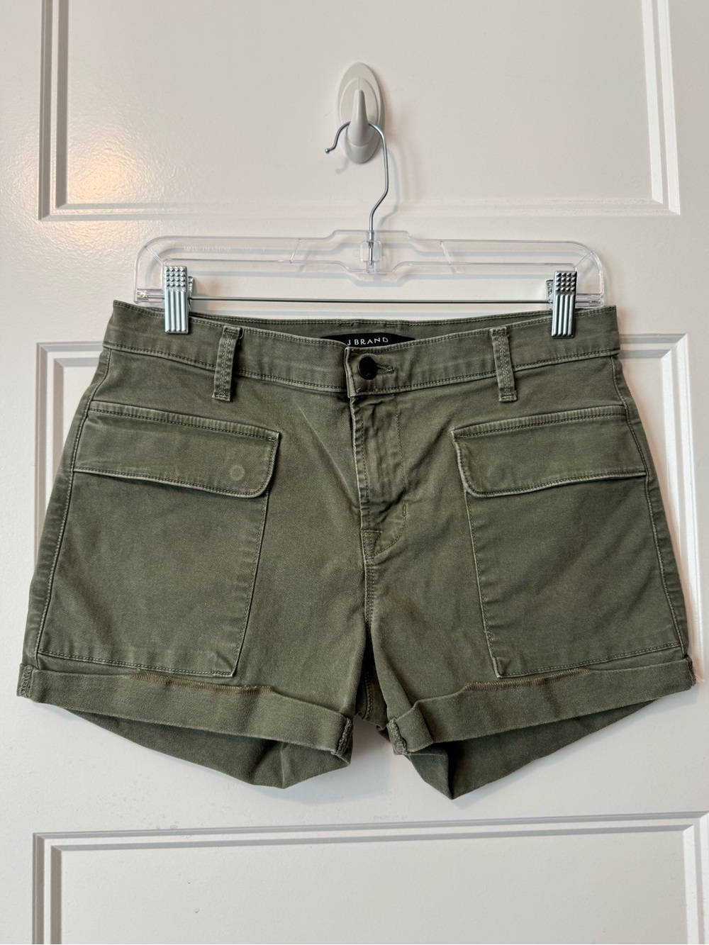 J Brand Olive Green Cargo Utility Shorts Size 27